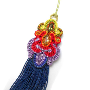 Unikatowy Wisior Sutasz Boho z Frędzlami