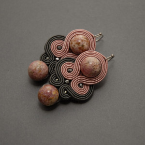 kolczyki lub klipsy sutasz z rodonitami