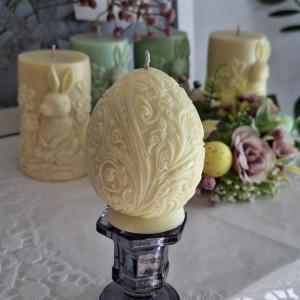 Wielkanocna Świeca Dekoracyjna. Sojowa pisanka jajko Wielkanocne