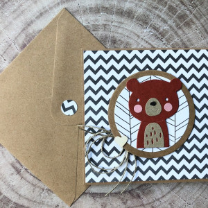 016 MISIOWA KARTKA NA URODZINY,NARODZINY LUB ROCZEK