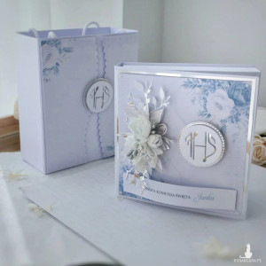 Prezent na Komunię dla chłopca kartka księga 3D