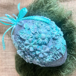 382,jajo ,pisanka w kwiatach