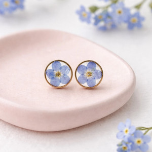 Kolczyki z niezapominajką