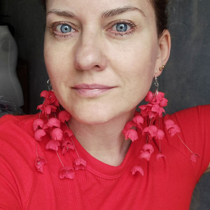 Kolczyki kolorowe lekkie kwiaty