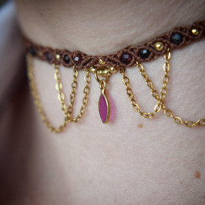 Naszyjnik. Choker . Kamienie Naturalne.