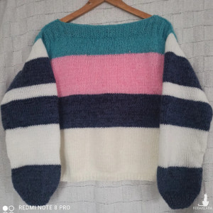 Sweter kolorowy oversize