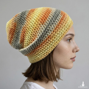 Kolorowa czapka wiosenna przejściowa cienka all season S/M