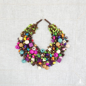 7048 Naszyjnik gronowy "Barwy Ziemi"