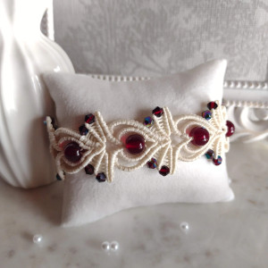 Bransoletka z granatami „Czerwony Świt”