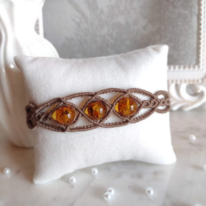 Bransoletka z bursztynem "Złoty Blask"