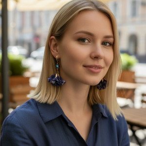 letnie kolczyki - kwiat hortensji