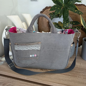 Torebka damska jeansowa szara