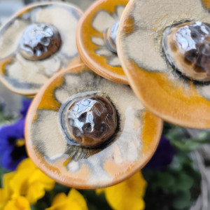 kwiaty ceramiczne na druciku 5 szt