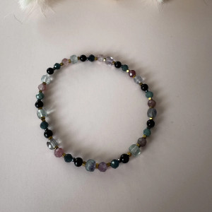 Bransoletka z fluorytem i granatem