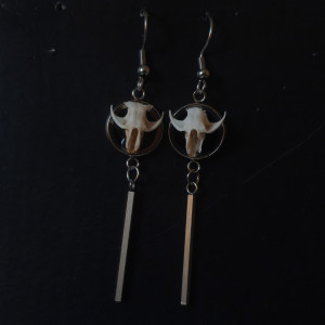 Kolczyki z czaszkami myszy