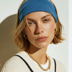 opaska wiosenna dzianinowa