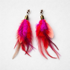 Kolczyki kolorowe energetyczne pióra