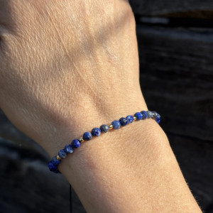 Bransoletka z kamieni naturalnych - Lapis lazuli