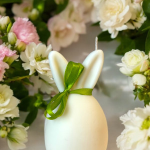 Świeca sojowa królik prezent dekoracja pisanka wielkanoc uszy