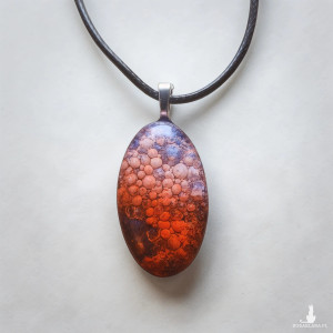 Artystyczny naszyjnik z żywicy bąbelki 3D rękodzieło