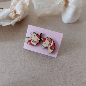 Drewniane Kolczyki „Magic Unicorn” – Szczypta Magii na co dzień