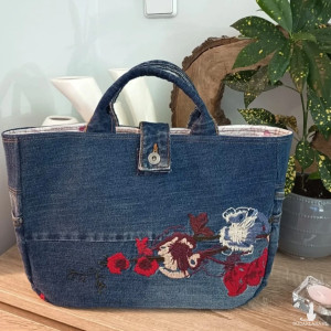 Torebka damska jeansowa do ręki