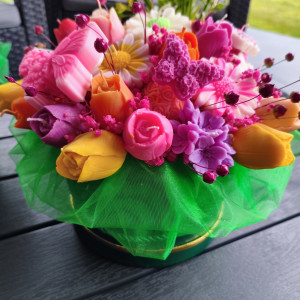 Candle flower box XL wykonany z naturalnych świec sojowych z aromatem