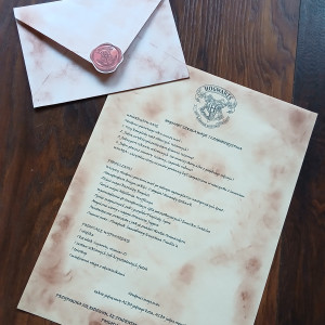 List z Hogwartu personalizacja