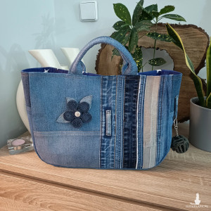 Torebka damska jeansowa shopperka