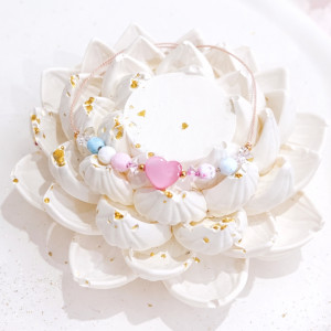 Bransoletka Szept serca - Agat, masa perłowa,