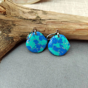 Oceaniczna Laguna – kolczyki z glinki polimerowej