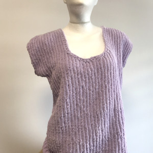 Bluzka pluszowa liliowa