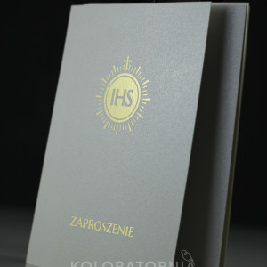 Zaproszenie Komunijne ze złoceniem