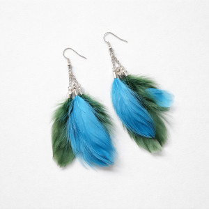 Kolczyki lekkie długie pióra