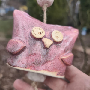 dzwonek ceramiczny sowa