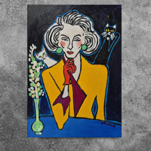 obraz ręcznie malowany dwa oblicza ewy