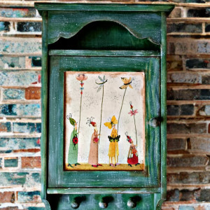 Drewniana skrzynka na klucze, "Owady inaczej"