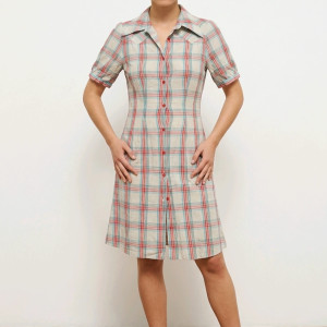 Sukienka bawełniana w kratkę