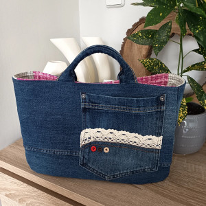 Torebka jeansowa damska do ręki