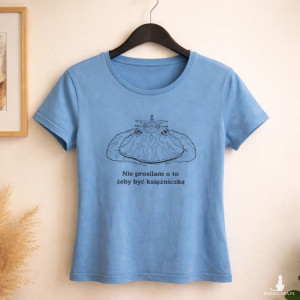 T-shirt bawełniany niebieski