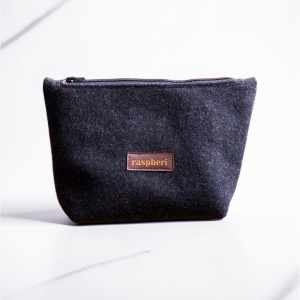 Kosmetyczka MAXI z grafitowego flauszu