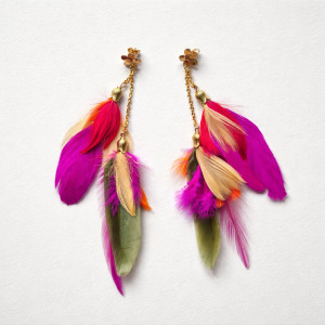 Kolczyki  długie pióra