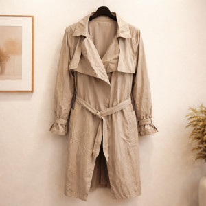 Płaszcz trencz beżowy