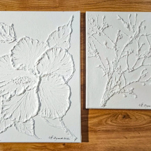 DYPTYK STRUKTURALNY Z TEKSTURĄ 3D "DYSKRETNA DELIKATNOŚĆ" - SKANDYNAWSKA KLASYKA 2w cenie 1