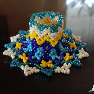 Świecznik z koralików TOHO