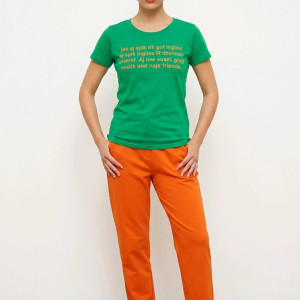 T-shirt z drukowanym napisem