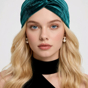 opaska turbanowa ciemna zieleń