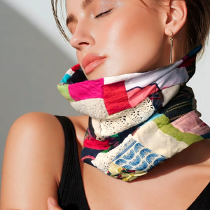 Komin patchworkowy kolorowy