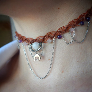 Naszyjni/Choker z Kamieniami Naturalnymi. Intuicja. Miłość..