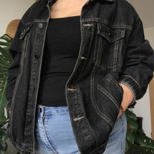 Kurtka  ,katana jeans czarna rozmiar 4XXL